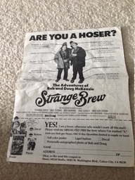 Daily
                  Hoser - Strange Brew opening day edition (back)
